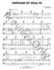 Orphans of Wealth piano sheet music cover